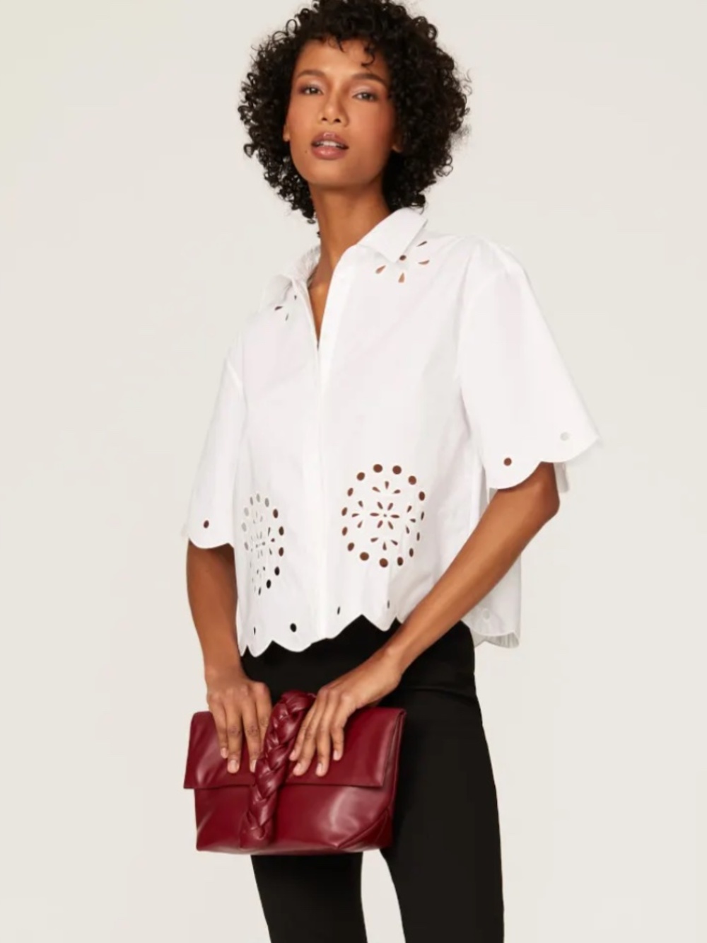 Jason Wu eyelet collared top